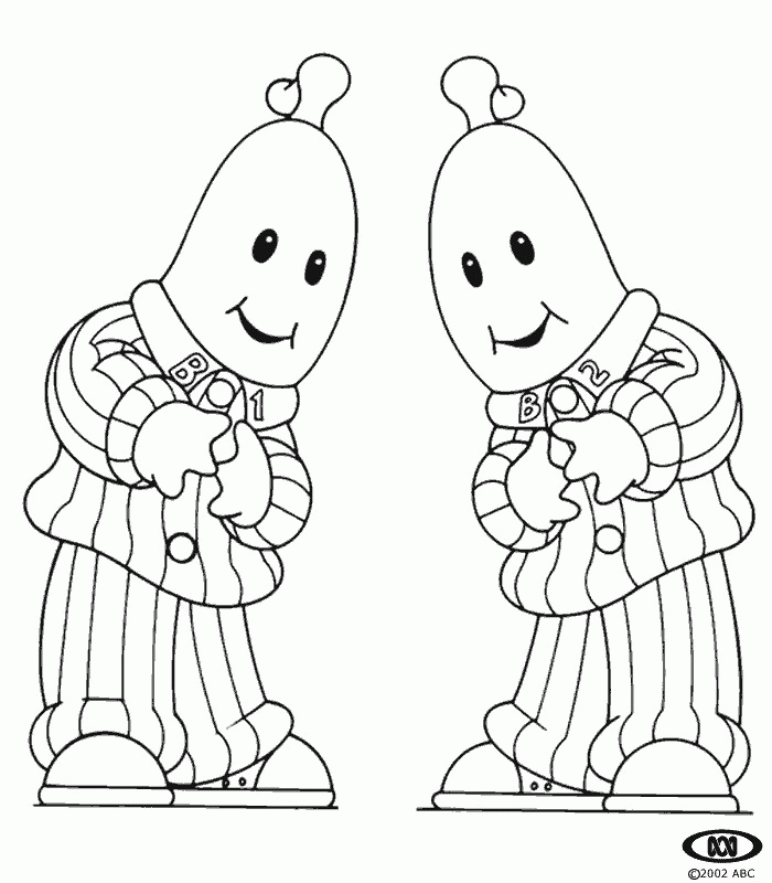 700x800 Bananas In Pajamas Coloring Pages Coloring Page For Kids