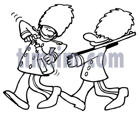 470x386 Free Drawing Of Palace Guards Bw From The Category Holidays