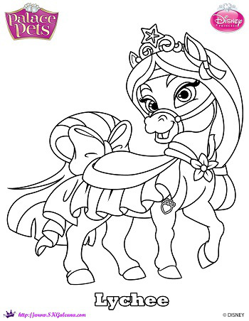 350x452 Lychee Disney's Princess Palace Pets Free Coloring Pages