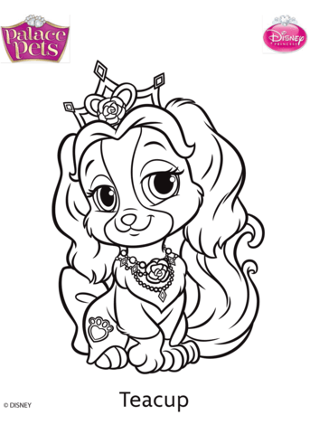 343x480 Palace Pets Teacup Coloring Page Free Printable Coloring Pages