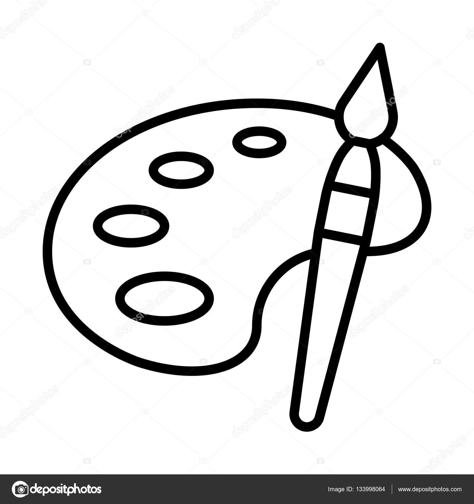 1600x1700 Color Palette Icon Stock Vector Everydaytemplate