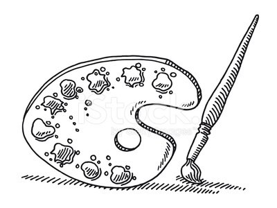 400x300 Artists Tools Palette Brush Drawing Premium Clipart