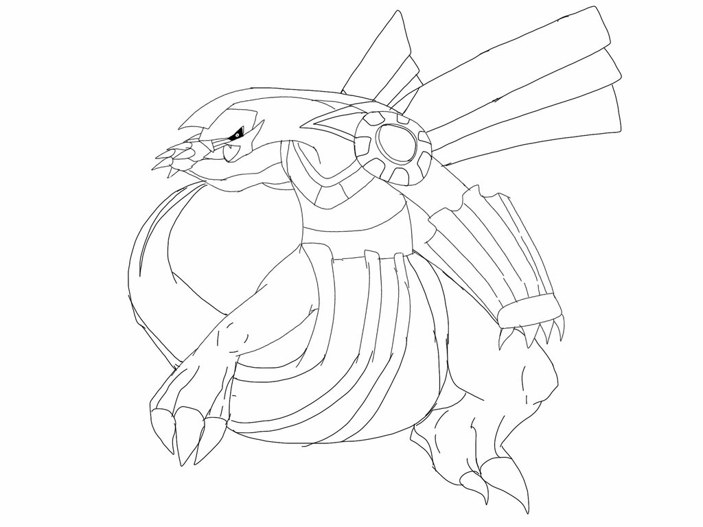 1024x768 Palkia Sketch By Blackdragon Studios