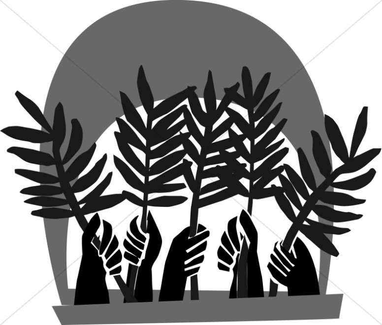 776x660 Hands Waving Palm Fronds Palm Sunday Clipart