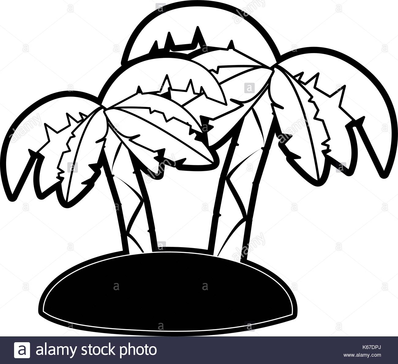 1300x1187 Tropical Island With Palm Trees Icon Image Stock Vector Art