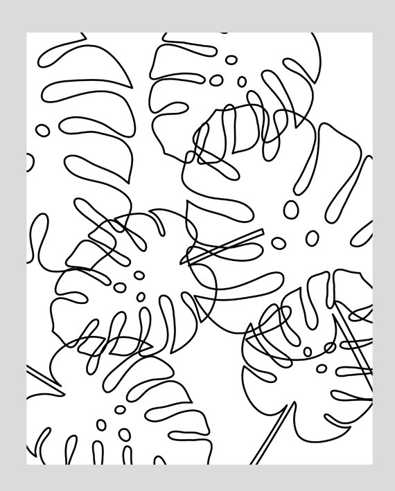 570x709 Printable Palm Fronds Wall Decor