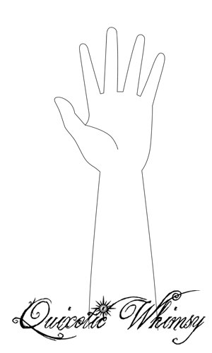 300x500 Set Of Henna Palm Hand Foot And Leg Design Template