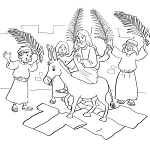 300x300 Beautiful Drawing Of Jesus For Palm Sunday Coloring Page Color Luna