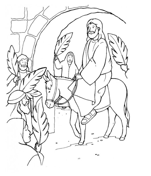 625x727 Palm Sunday Coloring Page Amp Coloring Book