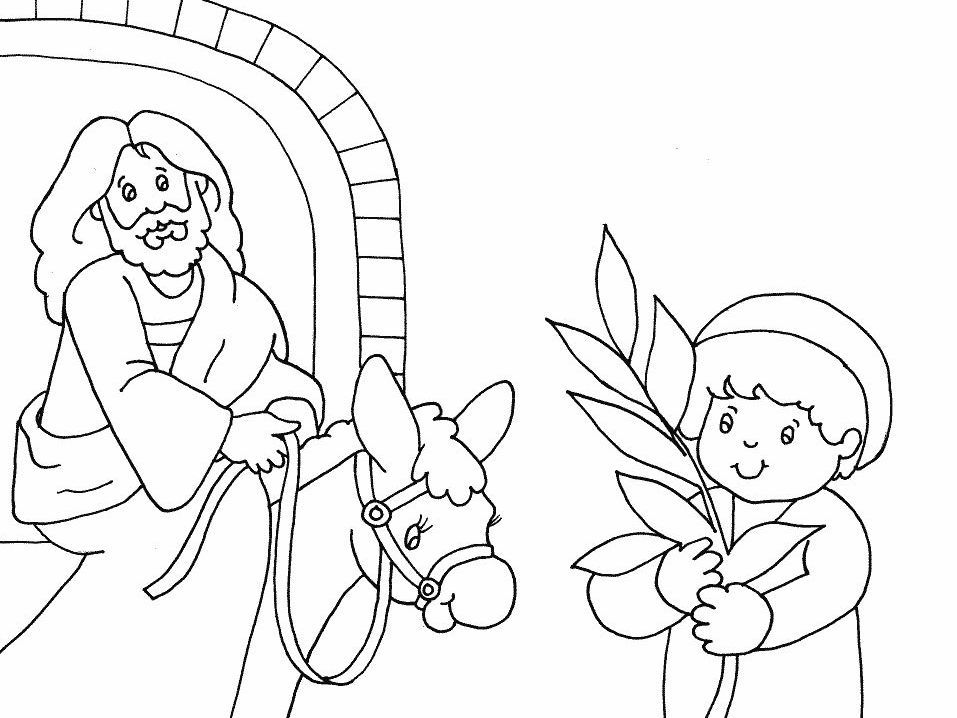 957x718 Palm Sunday Coloring Pages