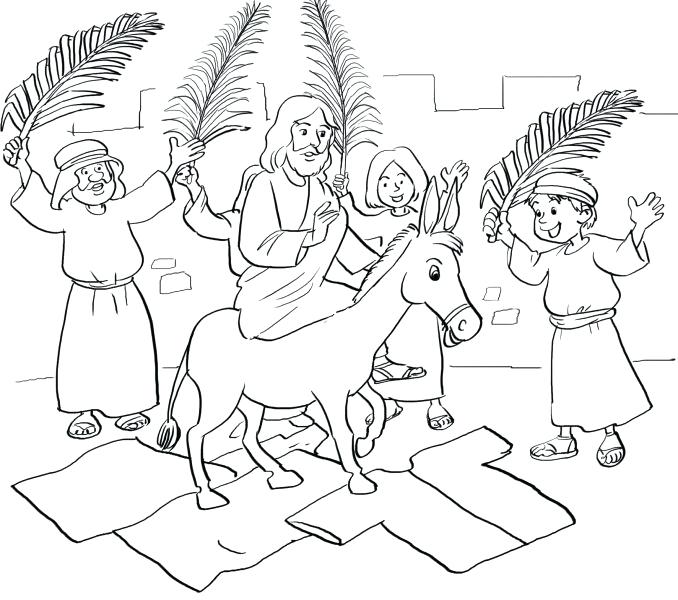 678x600 Palm Sunday Coloring Pages