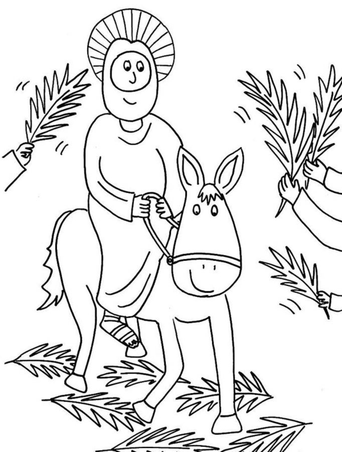 682x900 Coloring Pages Palm Sunday, Printable For Kids Amp Adults, Free