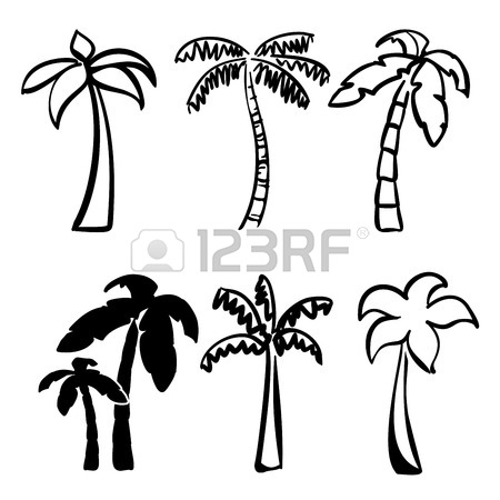 450x450 Palm Icon Sketch Collection Cartoon Vector Illustration Royalty