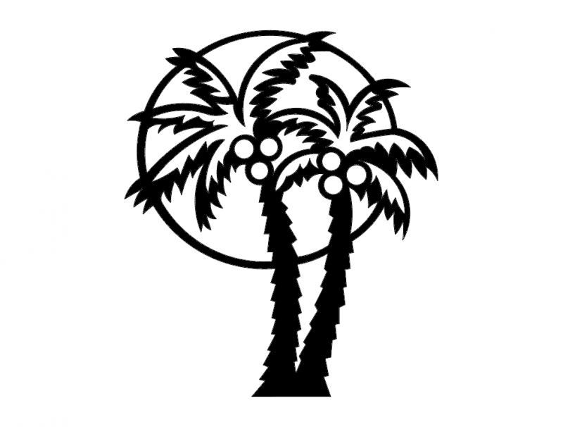 800x606 Palm Tree Dxf File Free Download