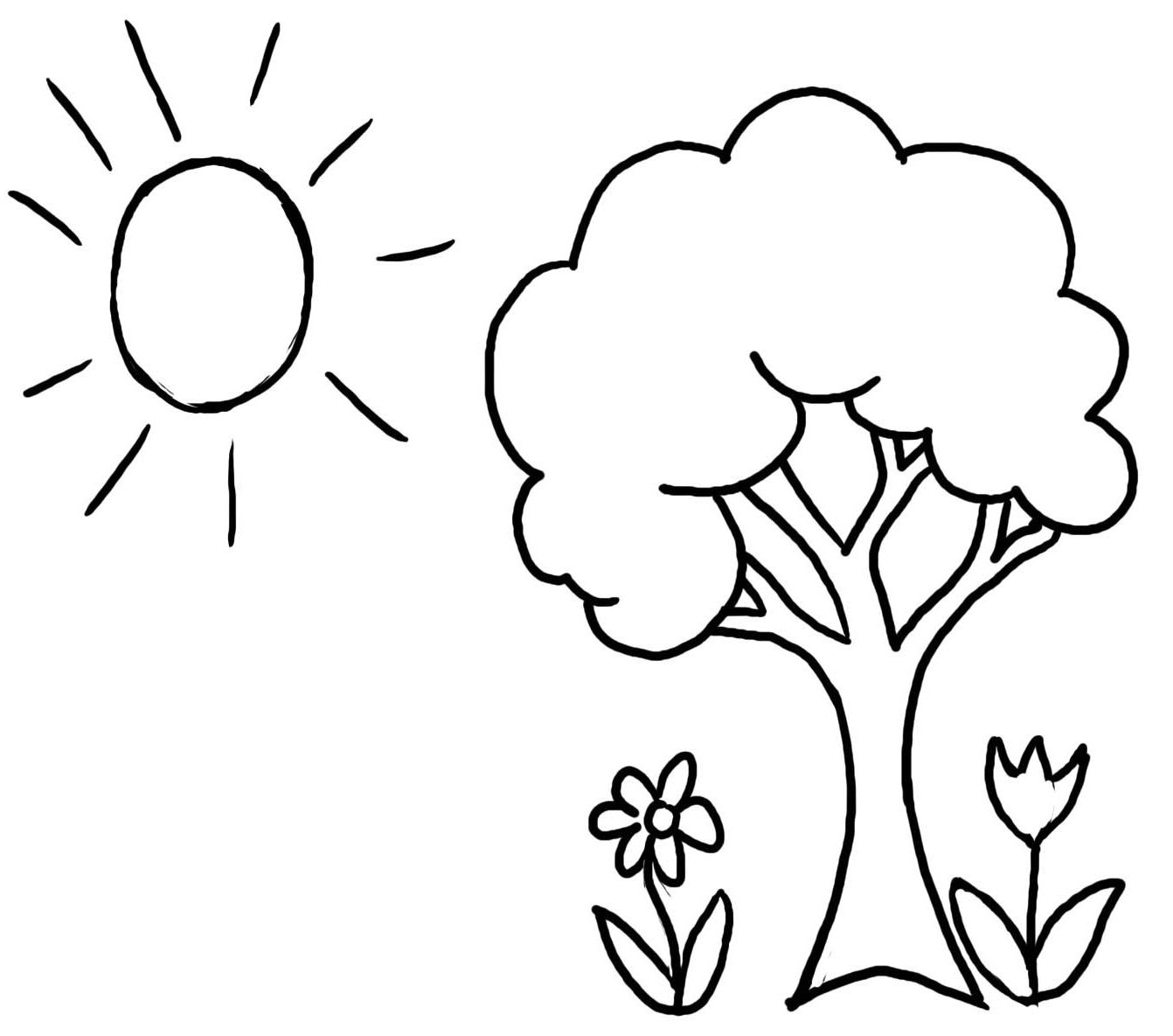 1342x1185 Coloring Pages Trees