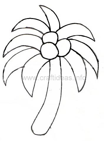 353x475 Drawn Palm Tree Stencil