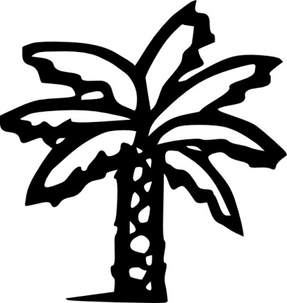 403x425 Lines Clipart Palm Tree