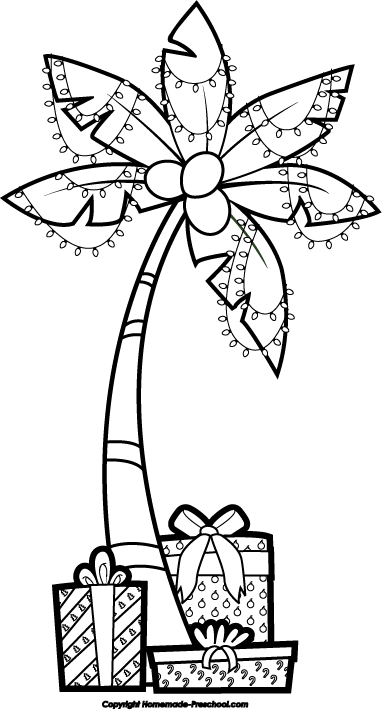 382x710 B Amp W Palm Tree Clipart