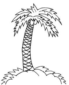 236x290 Palm Tree Coloring Pages Tropical Paradise Tree Coloring Page