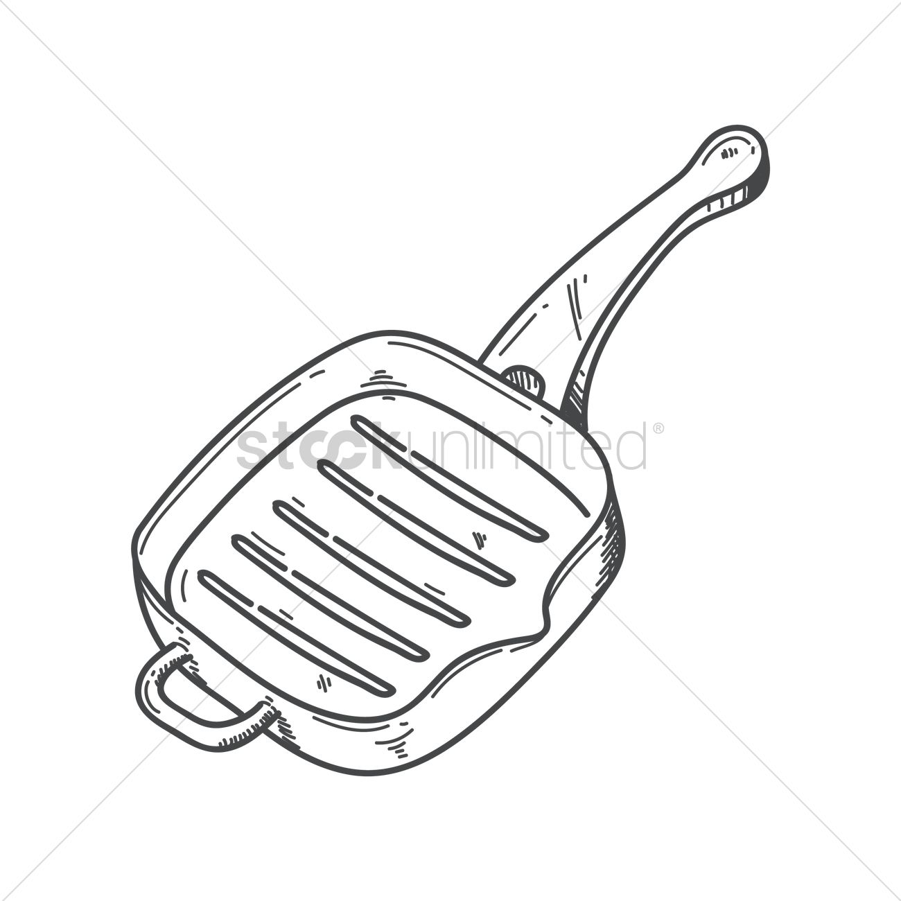 1300x1300 Grill Pan Vector Image