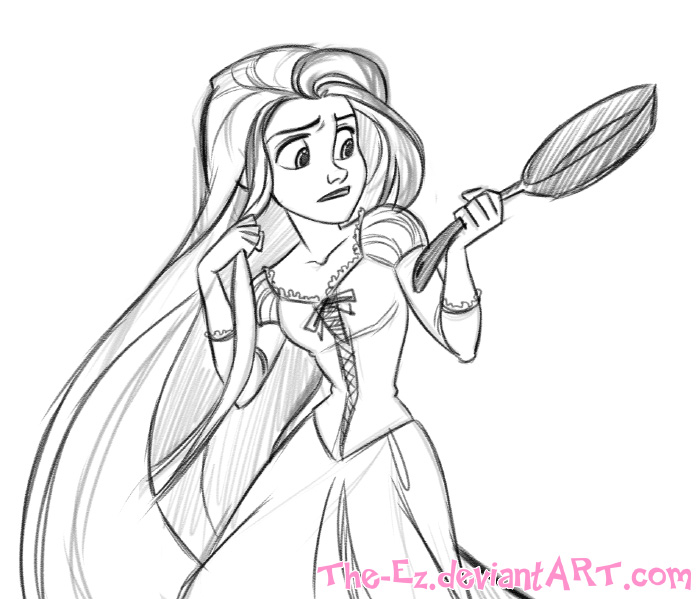 700x599 Rapunzel And Her Dang Pan By The Ez