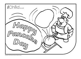 310x226 Pancake Day (Shrove Tuesday) Colouring In Picture! Hundreds More