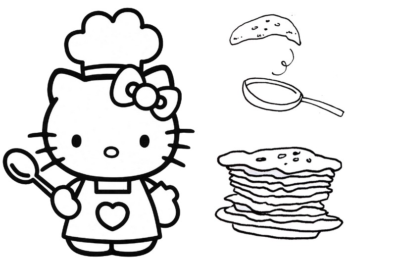 800x531 Coloring Page Pancakes 5
