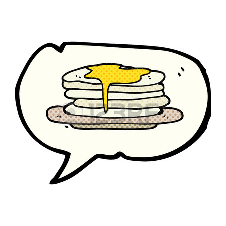 450x450 Freehand Drawn Comic Book Style Cartoon Stack Of Pancakes Royalty