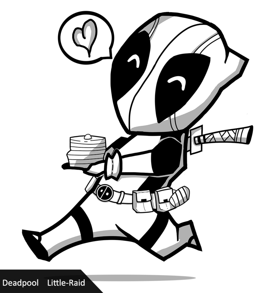 855x934 Little Deadpool And Pancakes By Little Raid