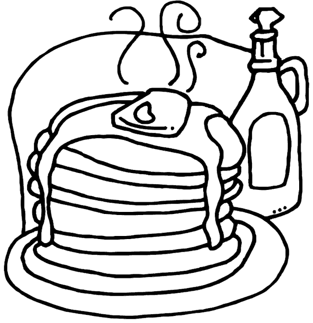 610x631 Pancakes Coloring Pages