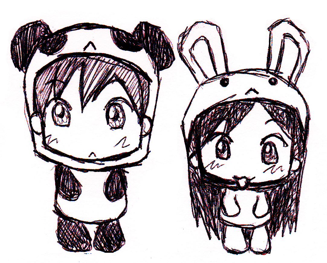 1082x872 Bunny And Panda By Refinnej24
