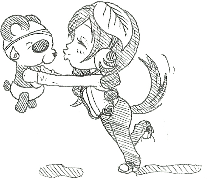 697x596 Panda Kisses Chibi By Bubblegumflavorlover