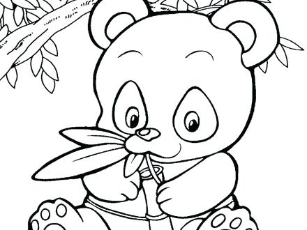 440x330 Elegant Panda Bear Coloring Pages Kids Baby Printable Cartoon How
