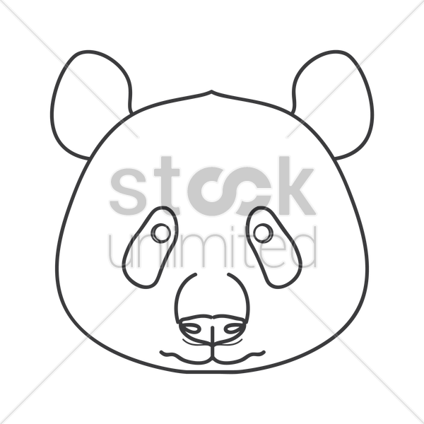 600x600 Panda Bear Vector Image