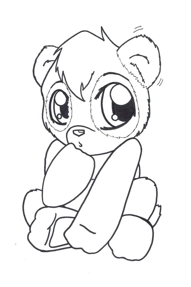 640x960 Free Panda Bear Coloring Pages Cute 2