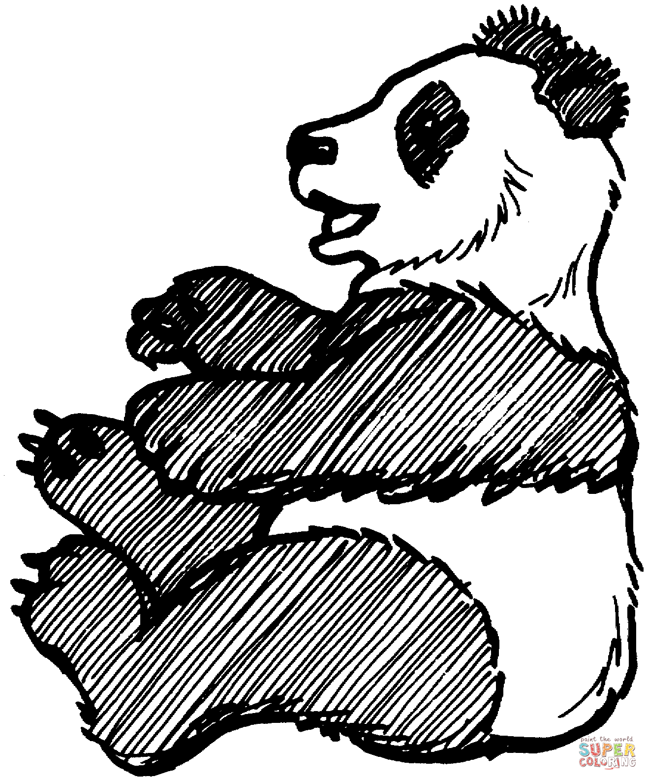 1315x1584 Giant Panda Sitting Coloring Page Free Printable Coloring Pages