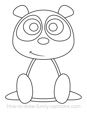 350x454 Drawing A Panda Cartoon