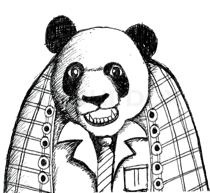 800x737 Panda Cartoon Character Stock Vector Colourbox