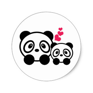 324x324 Custom Panda Cute Stickers Zazzle.ca