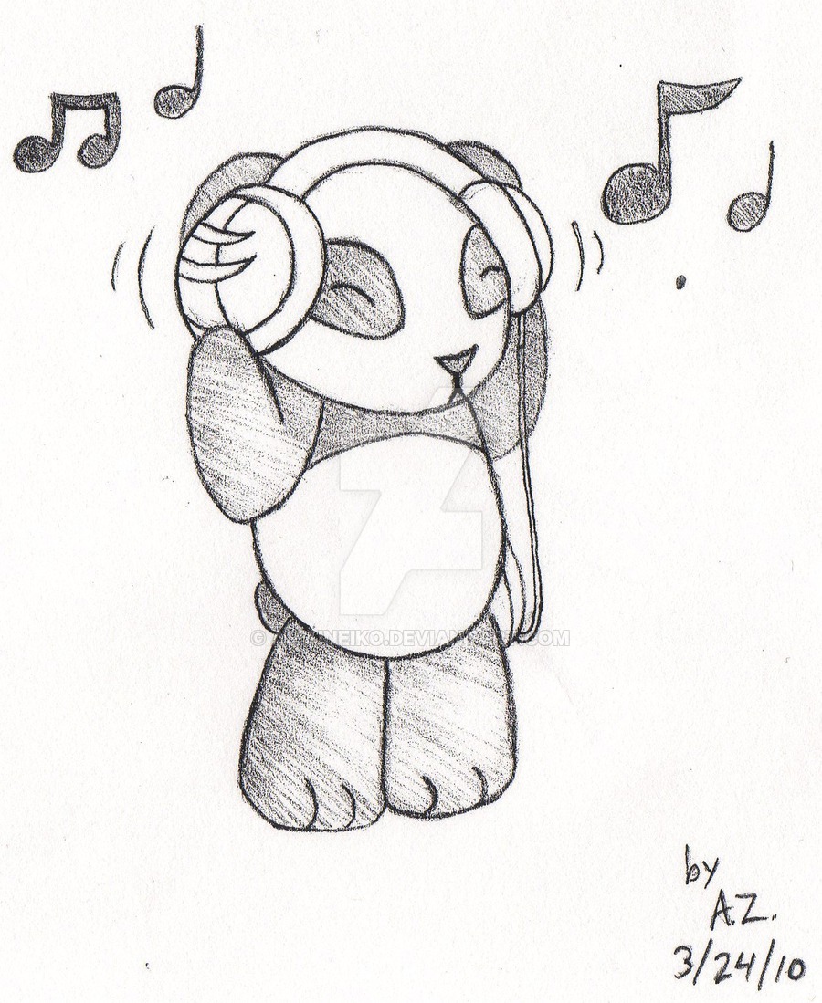 900x1099 Panda Mp3 Jammin Copy By Amaineiko