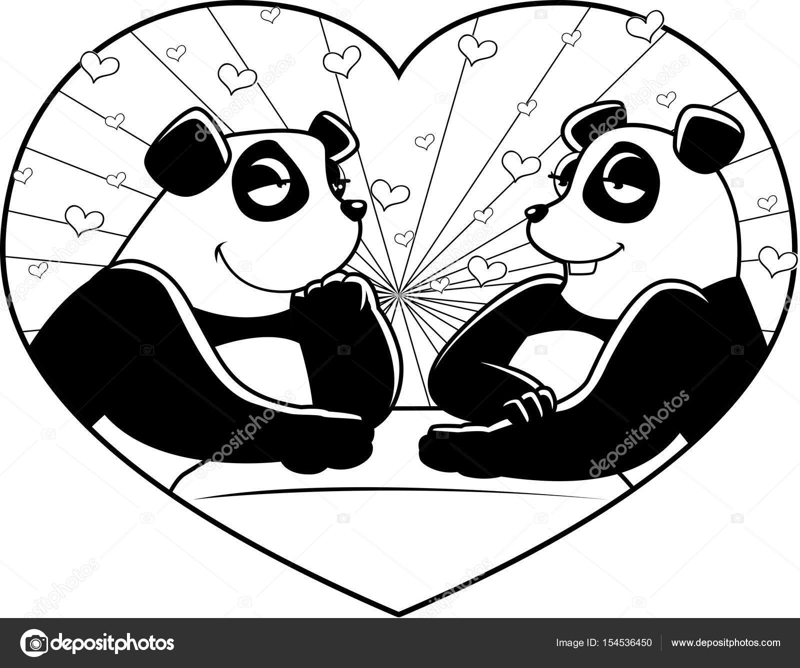 1600x1337 Cartoon Panda Love Stock Vector Cthoman