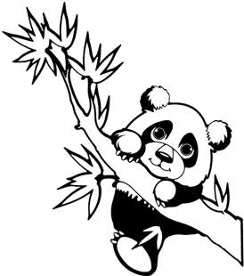 274x310 Cute Panda Panda Kids Stuff Decals Custom Lettering