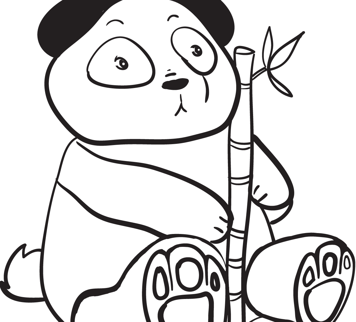 1159x1050 Baby Panda Coloring Pages Cartoon For Kids Cute Page Free