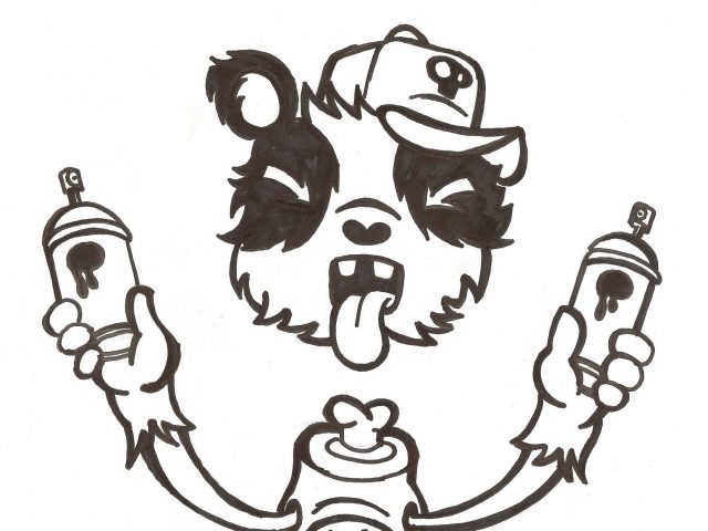 640x480 Easy Black White Graffiti Drawing Drawing Panda Black