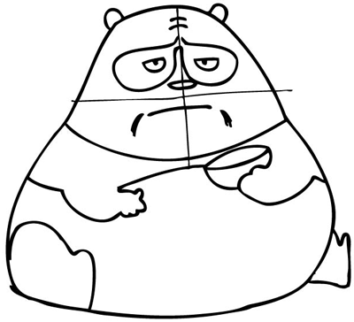 400x364 How To Draw Panda From Skunk Fu With Easy Step By Step Drawing
