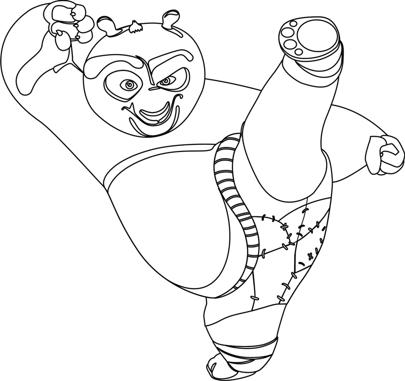 800x752 How To Draw Po From Kung Fu Panda 1 And 2 With Easy Steps Drawing