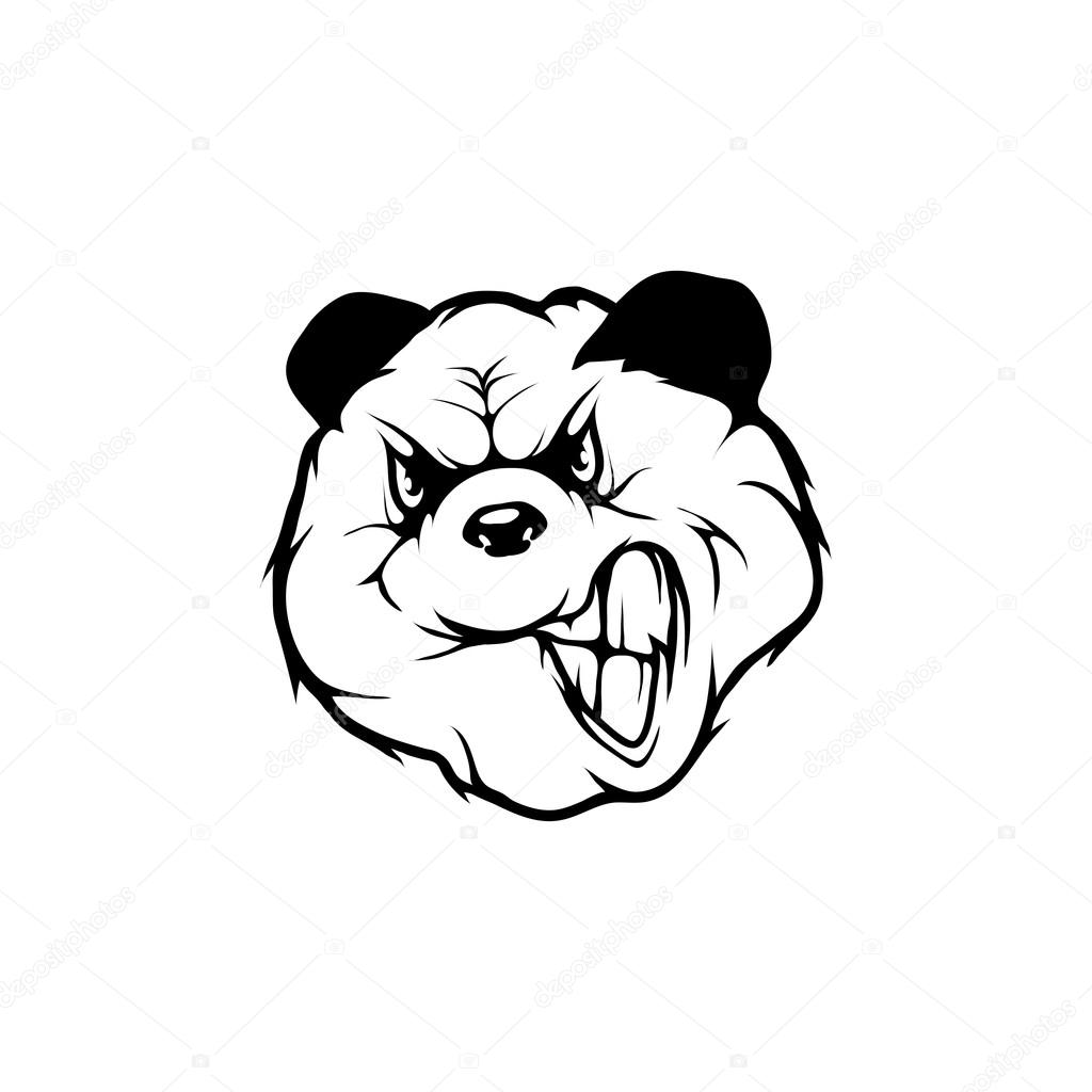 1024x1024 Panda Logo Template Stock Vector