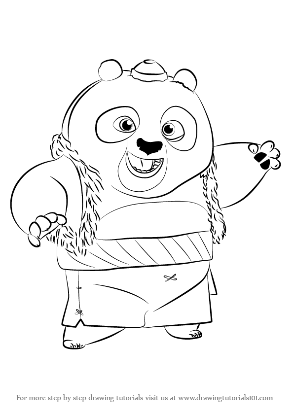 596x842 Learn How To Draw Bao From Kung Fu Panda 3 (Kung Fu Panda 3) Step