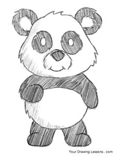 236x320 Panda Drawing In Pencil Easy