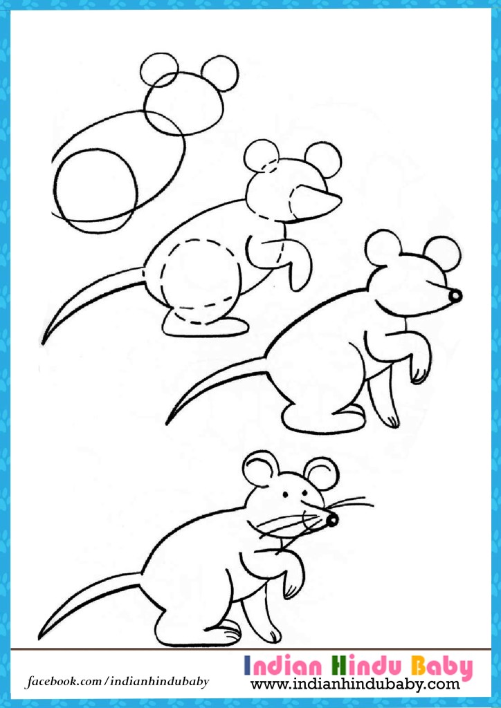 724x1024 Rat Step By Step Drawing For Kids Indian Hindu Baby